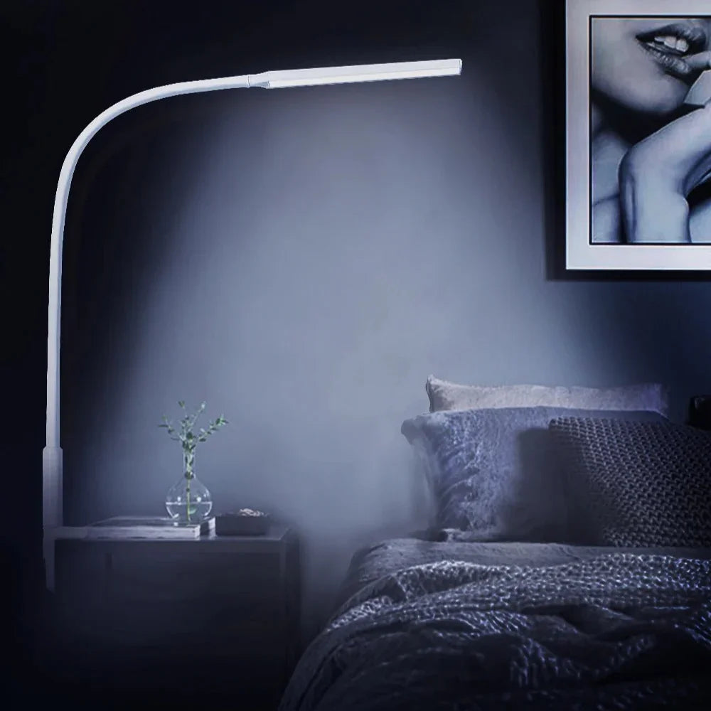 Modern Gooseneck Desk Lamp with USB Power - Silver 2