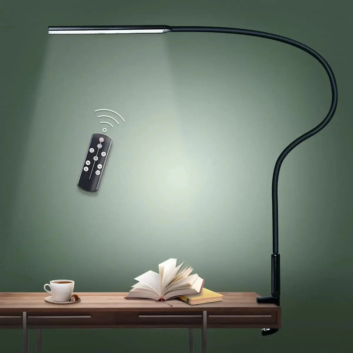 Modern Gooseneck Desk Lamp with USB Power - Silver 7