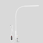 Modern Gooseneck Desk Lamp with USB Power - Silver 8