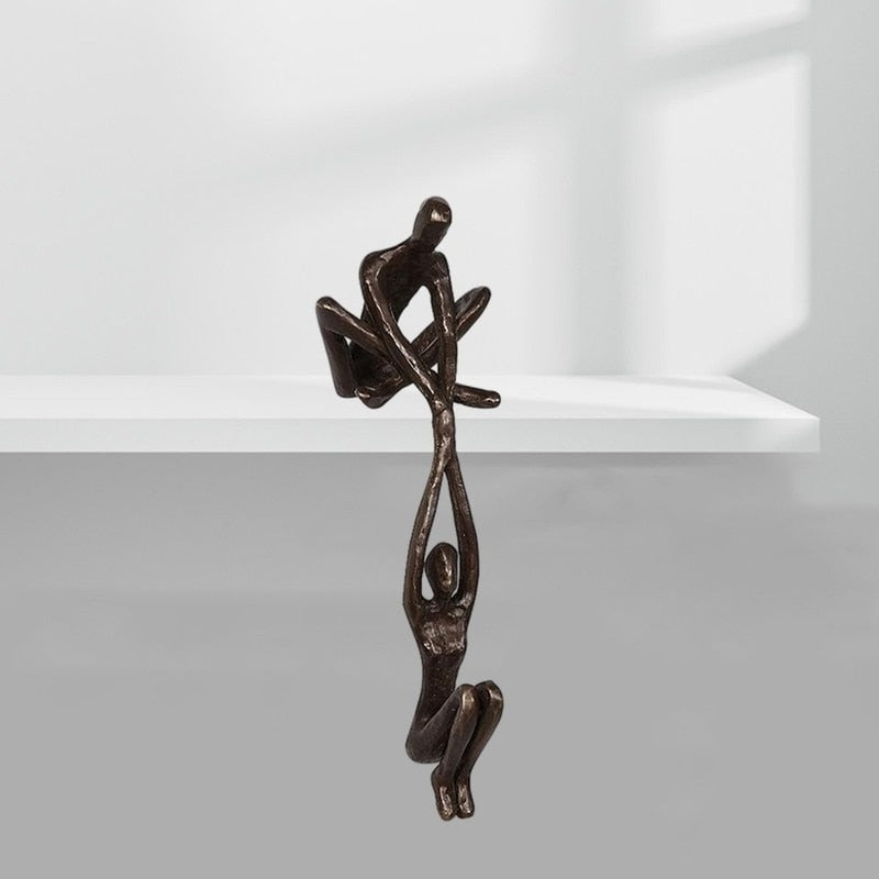 Modern Heart Symbol Statue Polystone 4
