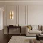 White Alabaster Brass LED Wall Sconce Oval Shade Gold Accent Modern Living Room Bedroom Home Decor - Stack & Clear 9