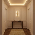 White Alabaster Brass LED Wall Sconce Oval Shade Gold Accent Modern Living Room Bedroom Home Decor - Stack & Clear 11