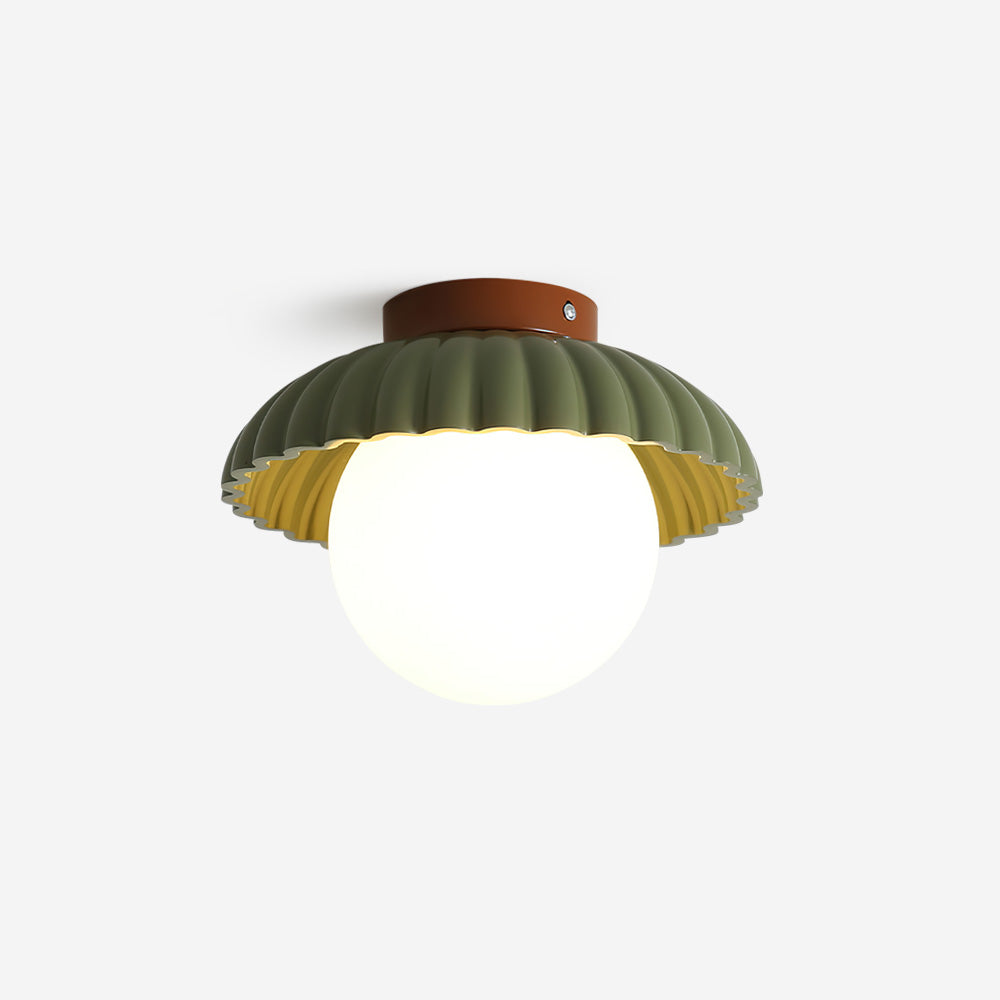 Modern LED Ceiling Light Fixture in Green and Beige - Adjustable Design for Indoor Use 1