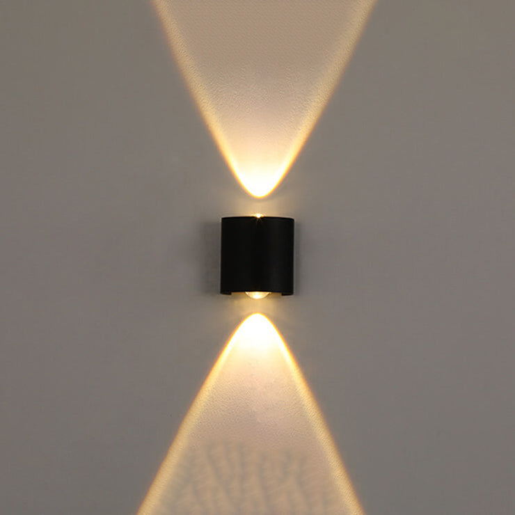 Modern LED Outdoor Wall Lantern - Waterproof Arc Design for Patio and Garden Lighting 0