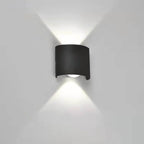 Modern LED Outdoor Wall Lantern - Waterproof Arc Design for Patio and Garden Lighting 1