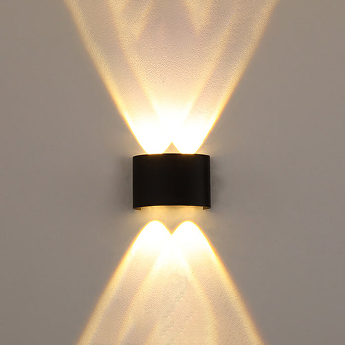 Modern LED Outdoor Wall Lantern - Waterproof Arc Design for Patio and Garden Lighting 3