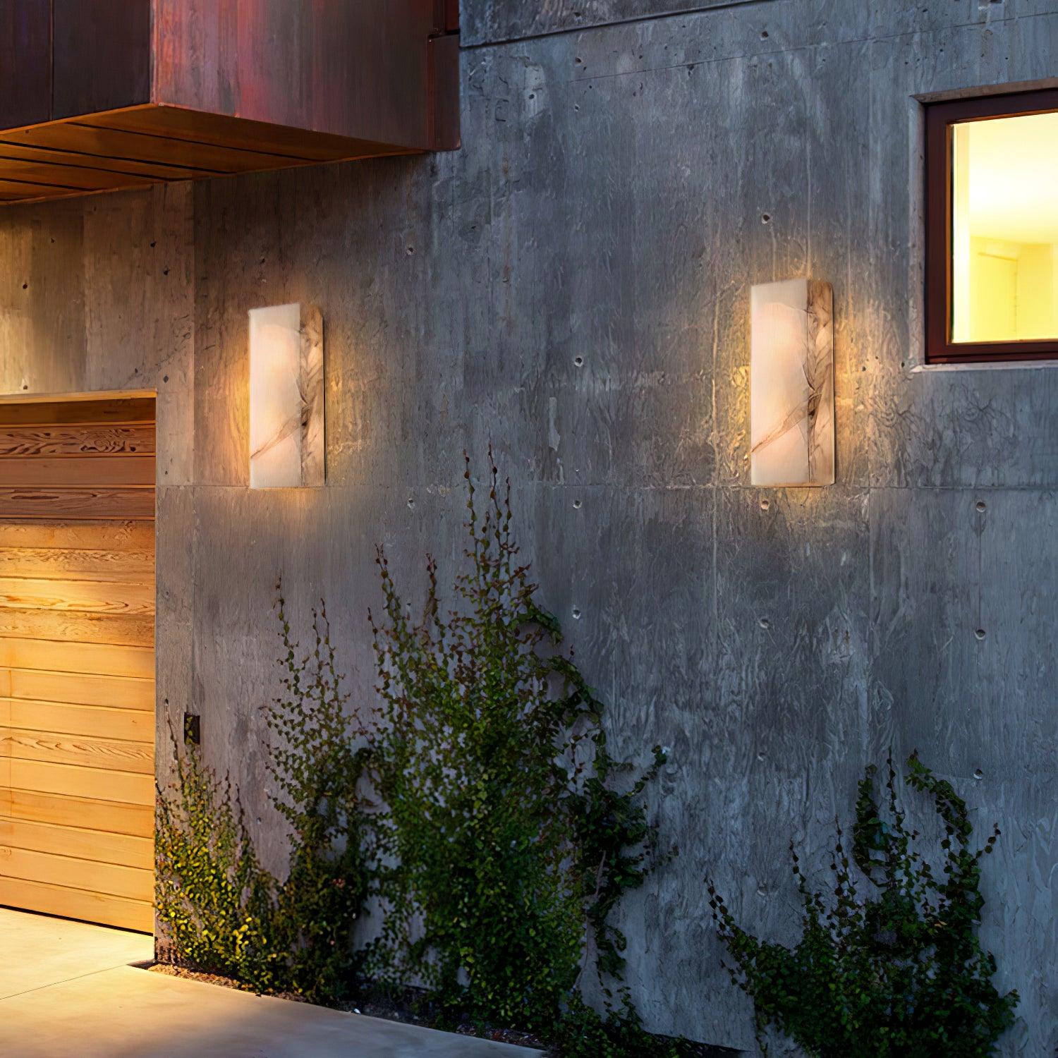 Modern LED Outdoor Wall Light Natural Stone Waterproof 3