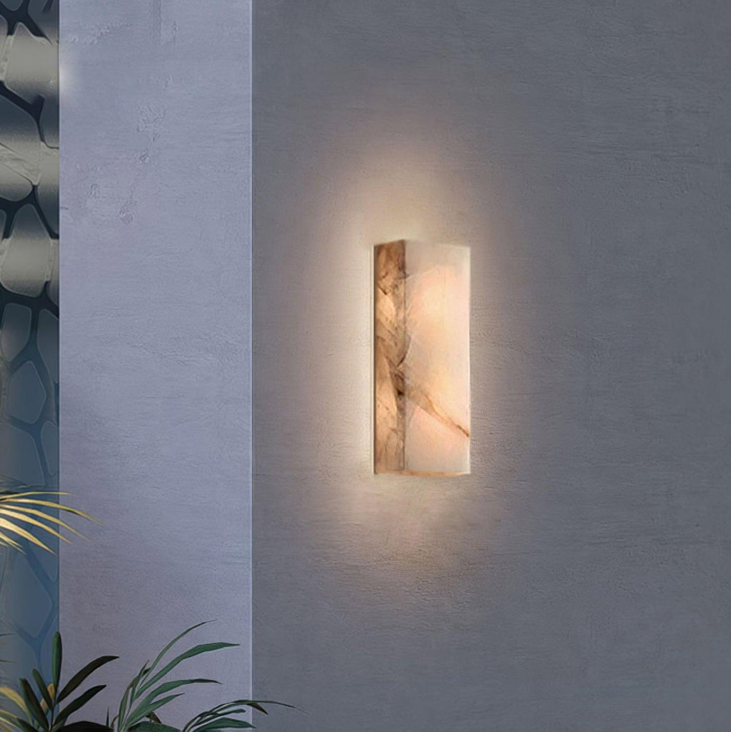 Modern LED Outdoor Wall Light Natural Stone Waterproof 8