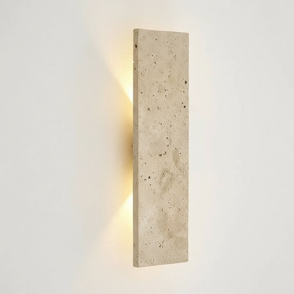 Modern LED Outdoor Wall Sconce with Natural Stone Design – Waterproof and Dimmable 0