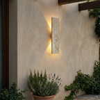 Modern LED Outdoor Wall Sconce with Natural Stone Design – Waterproof and Dimmable 11