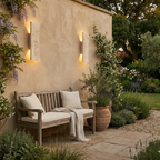 Modern LED Outdoor Wall Sconce with Natural Stone Design – Waterproof and Dimmable 14