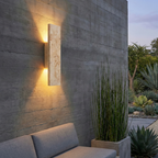 Modern LED Outdoor Wall Sconce with Natural Stone Design – Waterproof and Dimmable 17