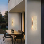 Modern LED Outdoor Wall Sconce with Natural Stone Design – Waterproof and Dimmable 2