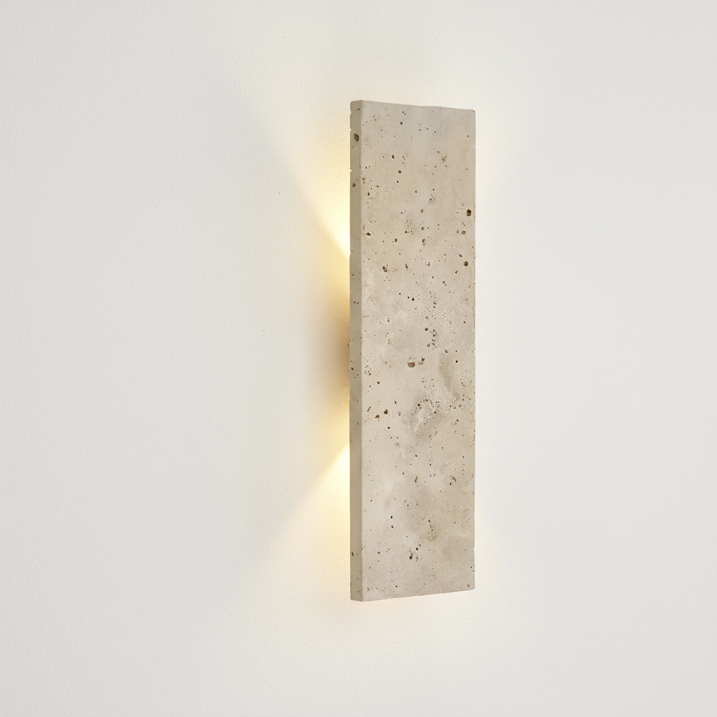 Modern LED Outdoor Wall Sconce with Natural Stone Design – Waterproof and Dimmable 6