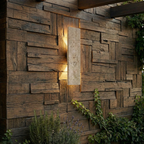 Modern LED Outdoor Wall Sconce with Natural Stone Design – Waterproof and Dimmable 71
