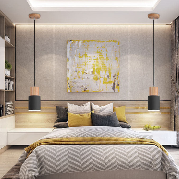 Modern LED Pendant Light – Colorful Aluminum Cylinder Hanging Lights for Living Room and Café Decor 5