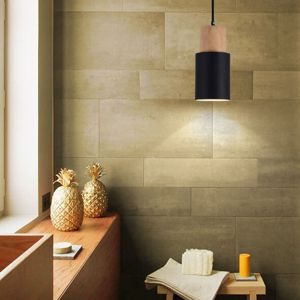 Modern LED Pendant Light – Colorful Aluminum Cylinder Hanging Lights for Living Room and Café Decor 8