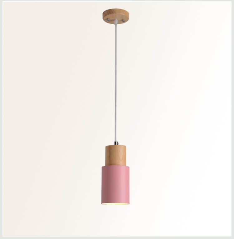 Modern LED Pendant Light – Colorful Aluminum Cylinder Hanging Lights for Living Room and Café Decor 9