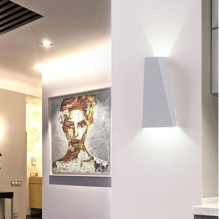 Modern LED Wall Sconce Lamp, 2-Light Trapezoid Design for Living Room or Bedroom, Energy-Efficient Wall Lighting 5