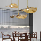 Modern Lotus Leaf Pendant Light in Golden Bronze – Adjustable Kitchen Hanging Light 6