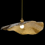 Modern Lotus Leaf Pendant Light in Golden Bronze – Adjustable Kitchen Hanging Light 9