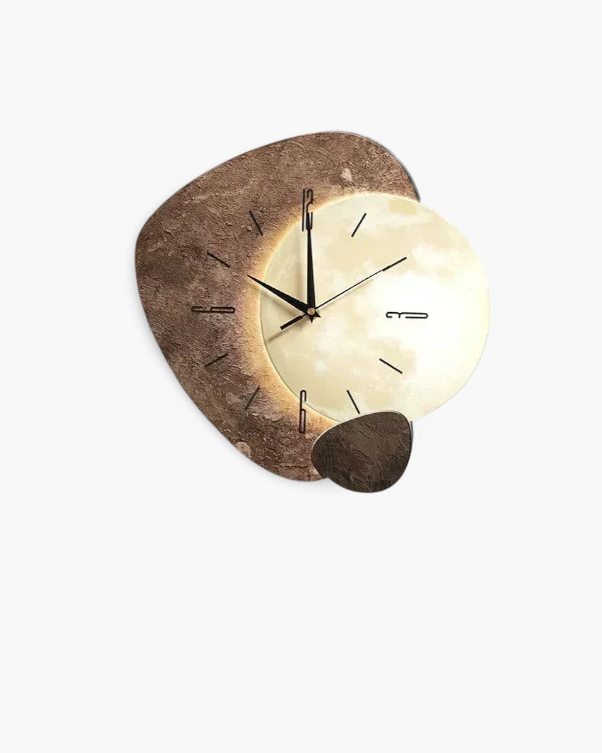 Modern Luminous Wall Clock – Asymmetrical Design, Crystalline Finish for Wall Clock Decor 8