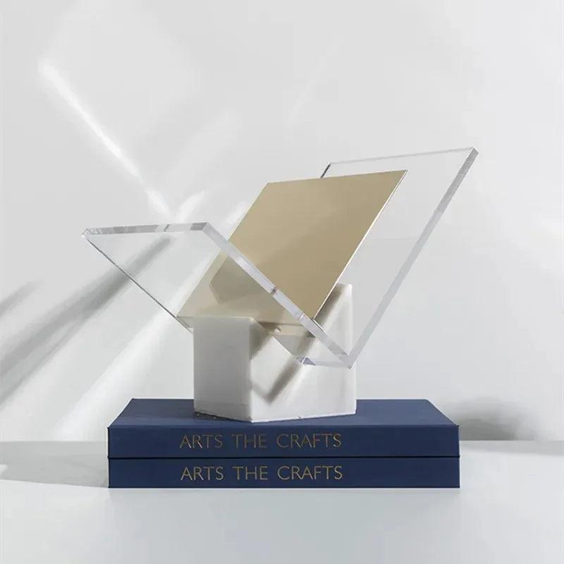 Modern Marble Document Holder Acrylic Finish 0