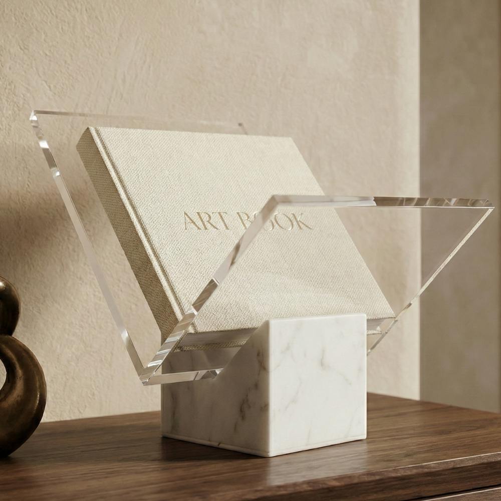 Modern Marble Document Holder Acrylic Finish 12
