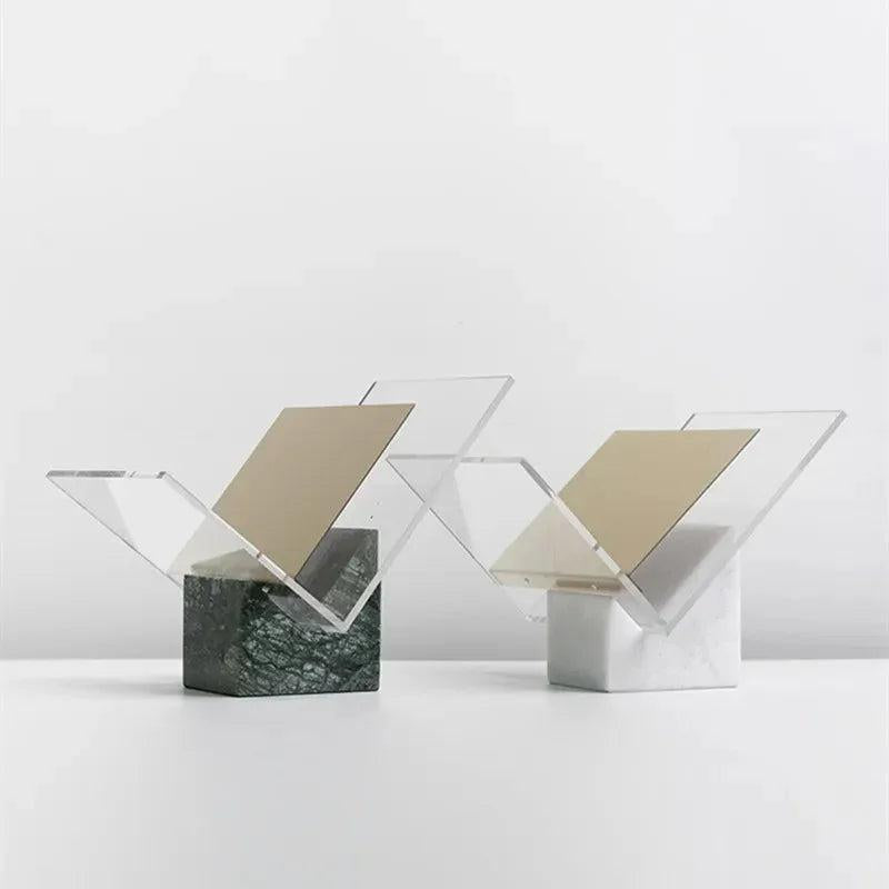 Modern Marble Document Holder Acrylic Finish 6