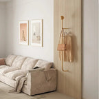 Modern Minimalist Clothes Rack Wall-Mounted Iron Gold Finish 1