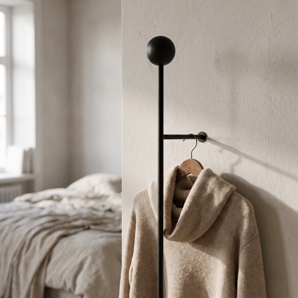 Modern Minimalist Clothes Rack Wall-Mounted Iron Gold Finish 11