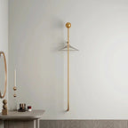 Modern Minimalist Clothes Rack Wall-Mounted Iron Gold Finish 2