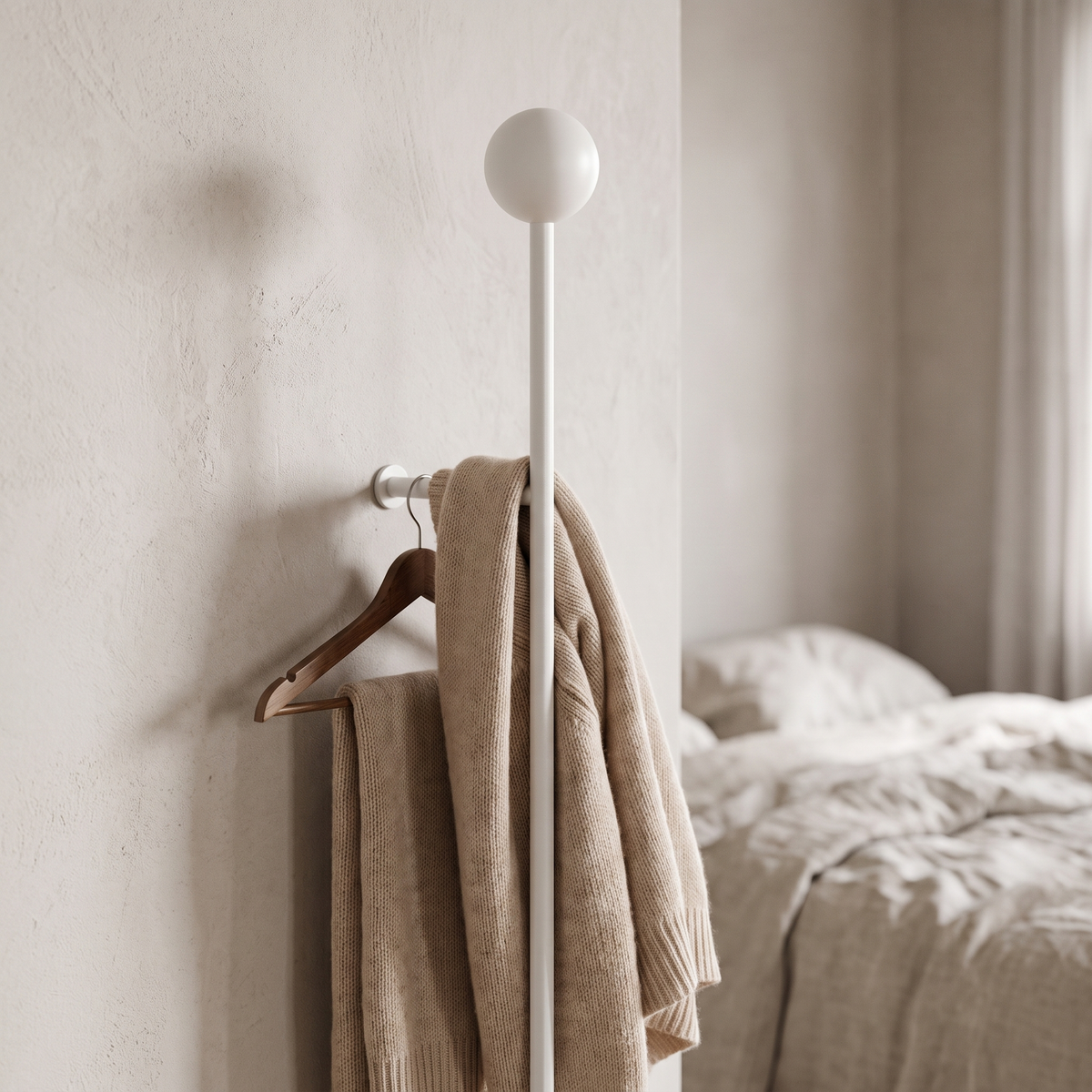 Modern Minimalist Clothes Rack Wall-Mounted Iron Gold Finish 9
