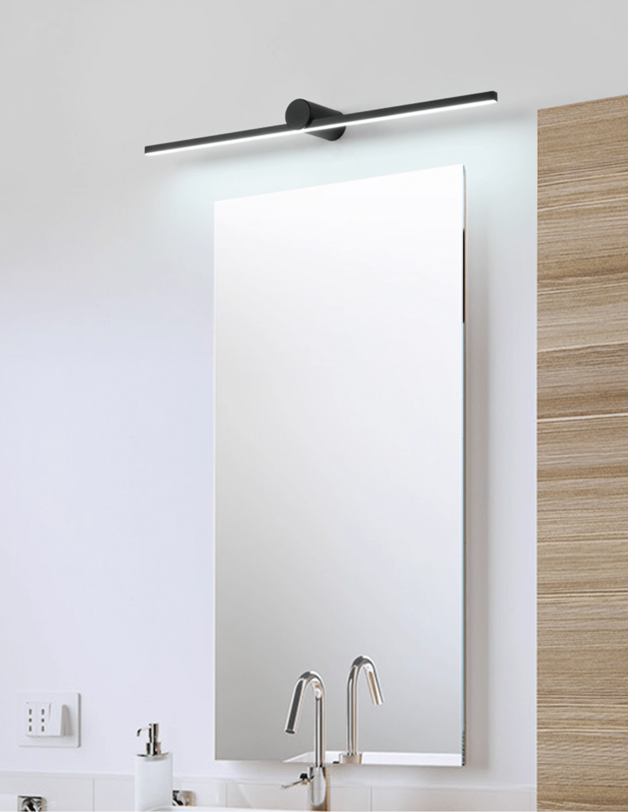 Modern Minimalist Dimmable LED Wall Light Black Metal 4