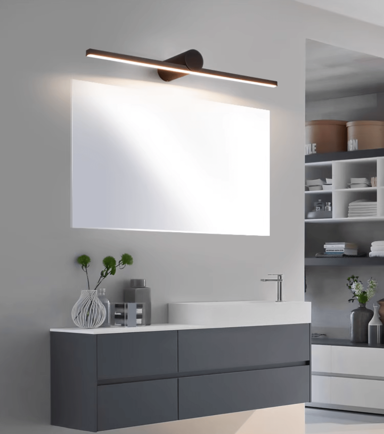 Modern Minimalist Dimmable LED Wall Light Black Metal 7