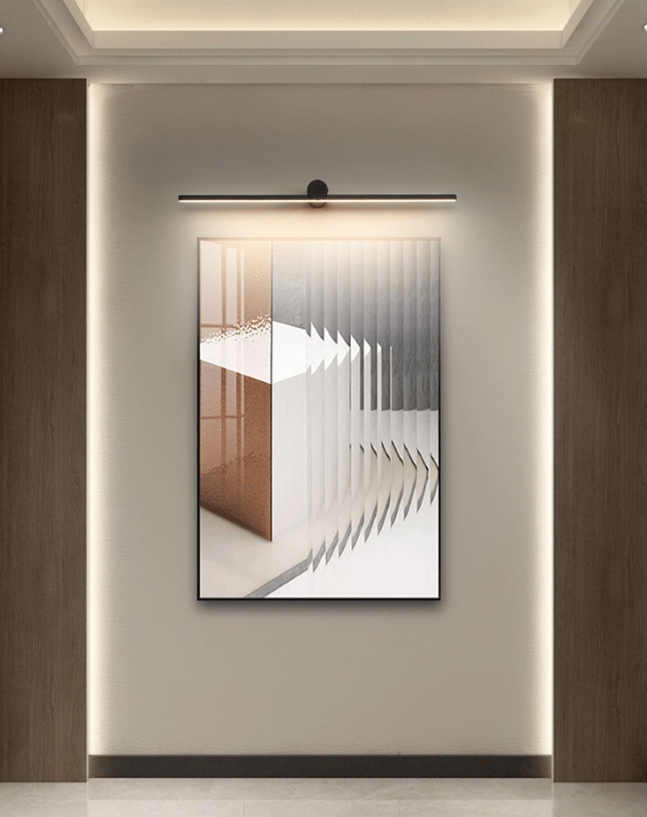 Modern Minimalist Dimmable LED Wall Light Black Metal 8