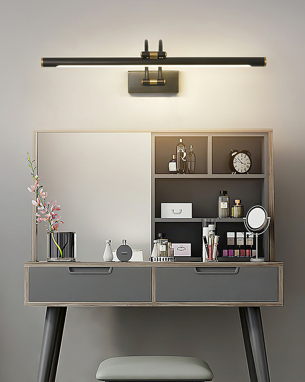 Modern Minimalist Dimmable LED Wall Sconce Brass Finish 8