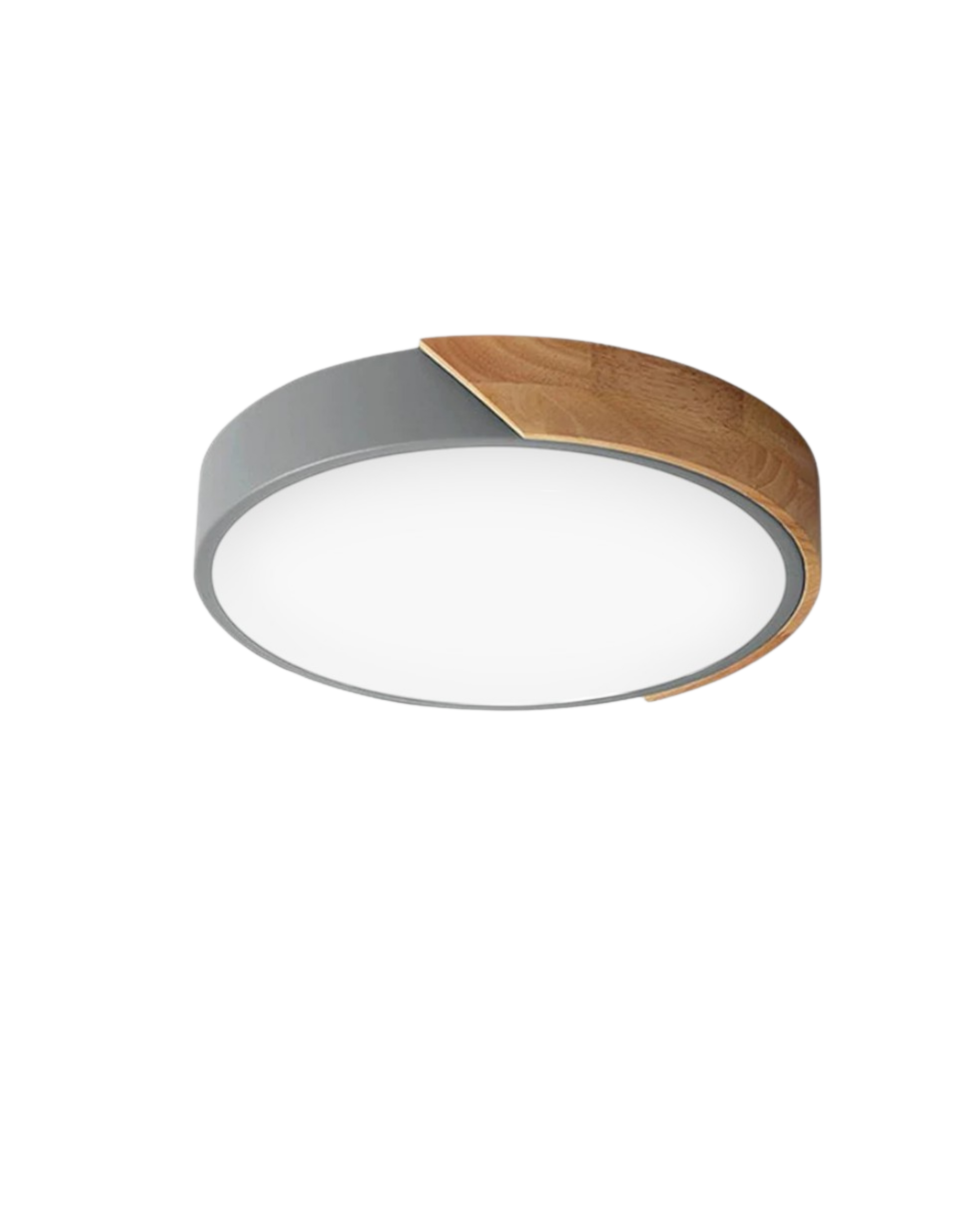 Modern Minimalist Flush Mount Ceiling Light Fixture with Wood Accent – LED Ceiling Light for Stylish Interiors 9