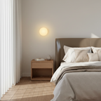 Modern Minimalist Glass Wall Sconce Lamp – 1-Light Wall Light for Living Room and Bedroom Decor 10