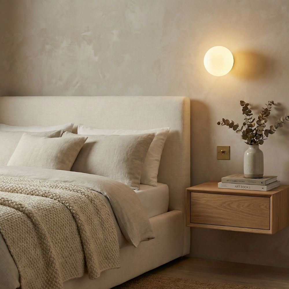 Modern Minimalist Glass Wall Sconce Lamp – 1-Light Wall Light for Living Room and Bedroom Decor 11