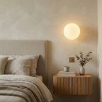 Modern Minimalist Glass Wall Sconce Lamp – 1-Light Wall Light for Living Room and Bedroom Decor 18