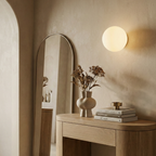 Modern Minimalist Glass Wall Sconce Lamp – 1-Light Wall Light for Living Room and Bedroom Decor 9