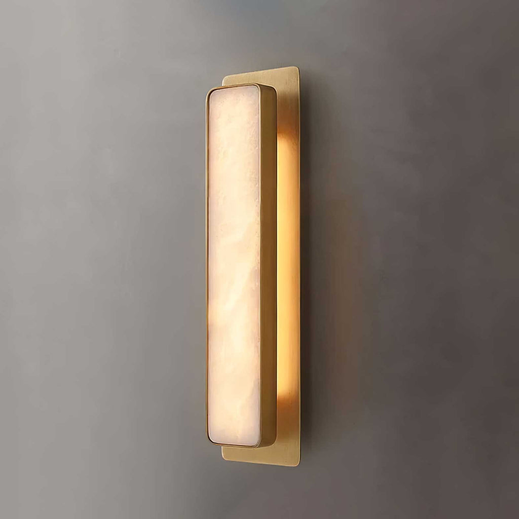 Modern Minimalist LED Wall Sconce Alabaster Finish 0