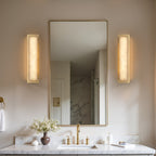 Modern Minimalist LED Wall Sconce Alabaster Finish 2
