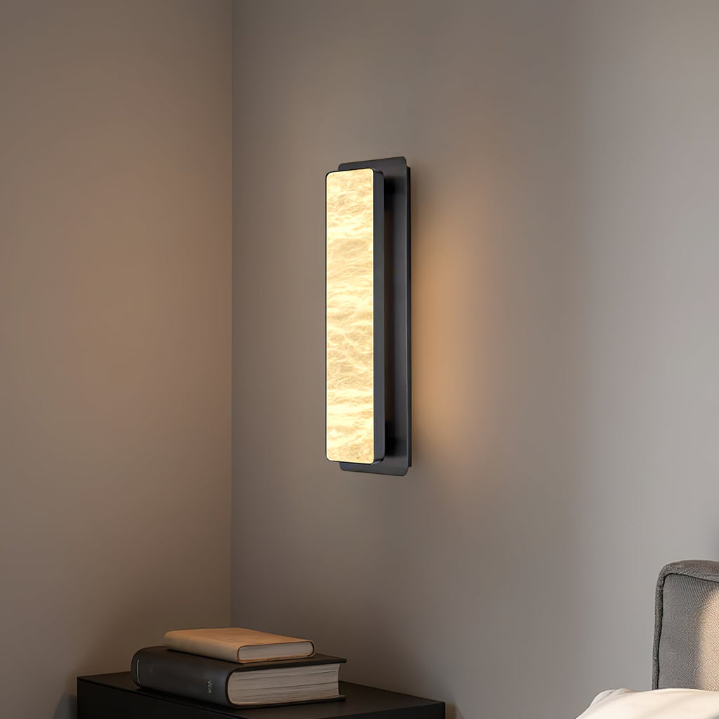 Modern Minimalist LED Wall Sconce Alabaster Finish 3