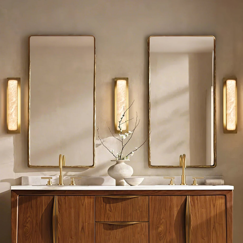 Modern Minimalist LED Wall Sconce Alabaster Finish 4
