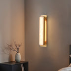 Modern Minimalist LED Wall Sconce Alabaster Finish 5