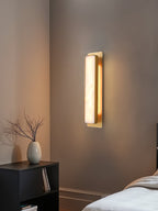 Modern Minimalist LED Wall Sconce Alabaster Finish 6