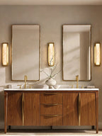 Modern Minimalist LED Wall Sconce Alabaster Finish 7