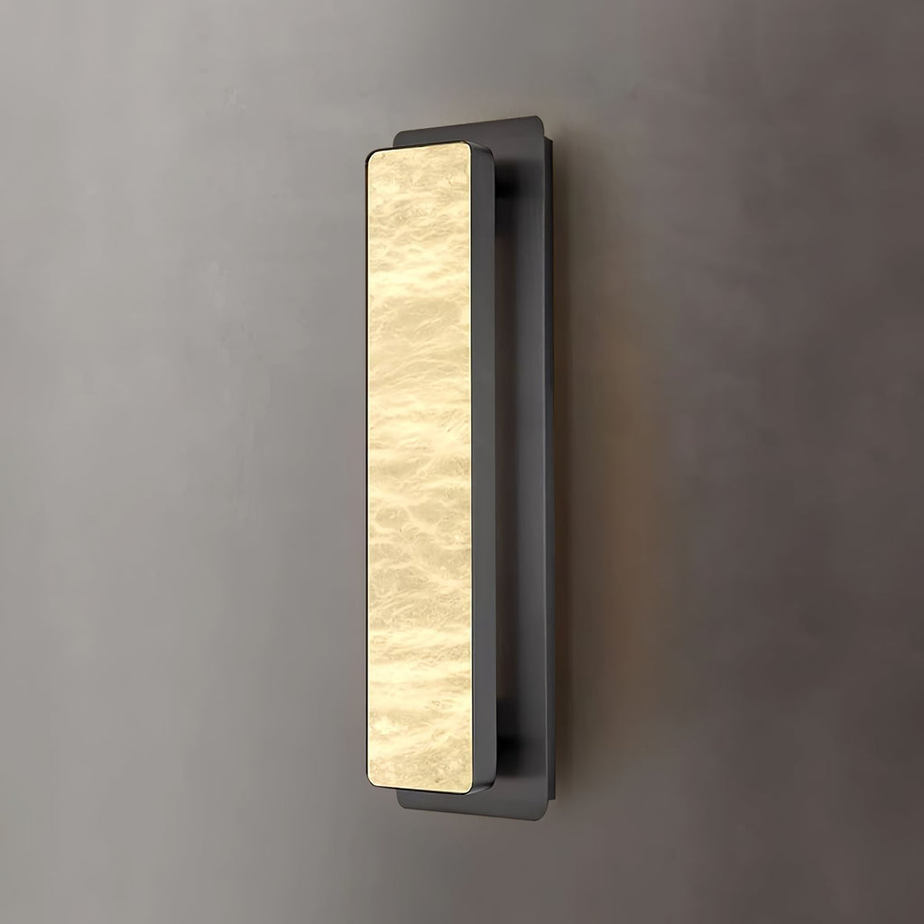 Modern Minimalist LED Wall Sconce Alabaster Finish 9